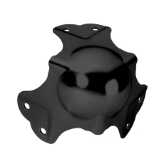 Coin de flight 3 pattes boules de 65mm 6 perçages noir