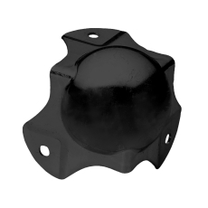 Adam Hall 4124 BLK - Coin boule 3 pattes avec passage profilé de 30mm noir