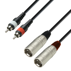Câble audio 2 x RCA mâles vers 2 x XLR mâles, 3m