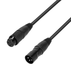 K4DMF1000 IP65 Adam Hall Cables - Câble DMX AES/EBU XLR mâle 3 points vers XLR femelle IP65 10m