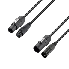 Câble hybride alim True1 et DMX sur XLR 5 broches - 1,5 m