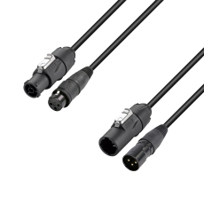 Câble hybride Alim true1 et DMX XLR 3 broches, longueur 10 m