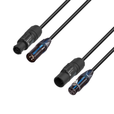 Câble hybride alim 2x2.5mm2 True1 et XLR audio Neutrik 1,5 m