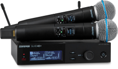 SLXD24D+E-B58-G65 SHURE - Système sans fil double main Beta58 470-606 MHz