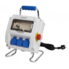 Coffret de chantier câblés 16A pré-équipé 3 PC monophasé 16A avec arret d'urgence