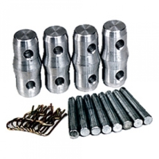 Lot de 4 kits de jonction MZ290 pour structure carrée asd manchons, axes et goupilles