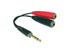 AYS-1 Klotz Adaptateur Jack 6.35 TRS (stéréo) vers 2 Jack 6.35 femelles mono 20cm