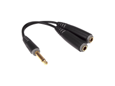AYU-2 Klotz Cordon adaptateur Jack 6.35 mono mâle vers 2 Jack 6.35 mono femelle