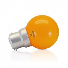 Ampoule sphérique B22 230V LED 1W ORANGE