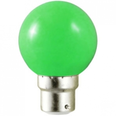 Ampoule sphérique B22 230V LED 0,8W VERTE