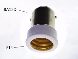 Adaptateur BA15d baïonnette 15mm vers E14