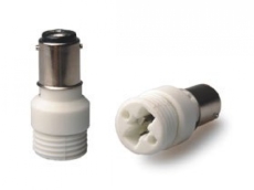 Adaptateur BA15d baïonnette 15mm vers G9 blanc