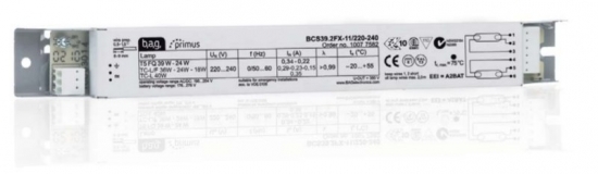 Ballast electronique BAG BCS54.1FX-11 220-240 pour 1 tube 2G11 55W