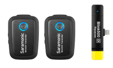 Blink 500 B4 Saramonic Système de microphone sans fil 2,4 GHz 2 émetteurs avec récepteur connecteur lightning pour téléphone