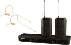 BLX188E-MX53-M17 Shure - Système HF double avec 2 micros omni tour d'oreille MX53