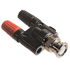 Adaptateur BNC vers 2 fiches bananes femelle 4mm