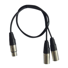 Câble bretelle audio en Y 1 XLR femelle vers 2 mâles 60cm.