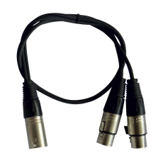 Câble bretelle audio en Y 1 XLR mâle vers 2 femelles 60cm