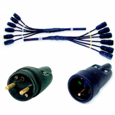 Multipaire 6 circuits épanoui Mâle vers Femelle NF terre commune 13G2,5 en 20 m