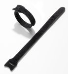 attache cable noire 18cm X 1.5cm à scratch lot de 10