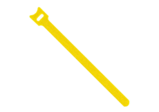 attache cable jaune 20cm X 1.25cm à scratch