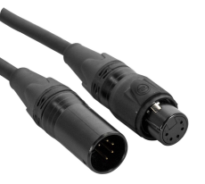 cable DMX 110ohms XLR 5 broches male Femelle 0,5m IP65