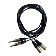 Cordon audio double Jack TRS vers XLR mâle longueur 3m