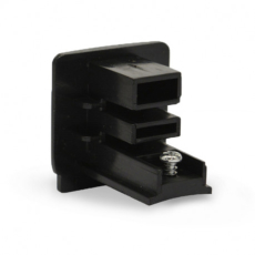 Connecteur Triphase de Fin double sens noir pour rail d'éclairage