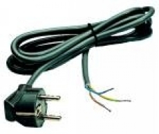 Cordon d'alimentation avec prise noir 1,5m