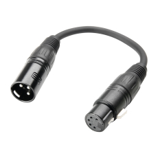 cordon adaptateur DMX512 XLR 5 femelle vers XLR 3 male