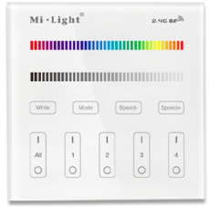 Contrôleur led mural à pile MI Light RGBW 4 zones tactile