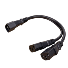 Doublette IEC 10A 1 mâle vers 2 femelles