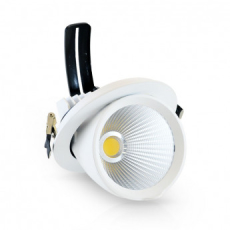 Downlight rond encastrable perçage 135mm led orientable COB 30W blanc 4000K