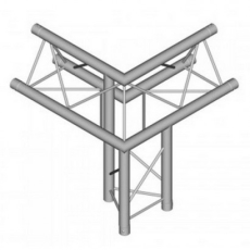 Structure Triangle alu duratruss DT23-C32-ULDL angle 3 départs pied gauche pointe en haut