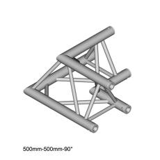 structure Triangle alu duratruss DT-33 angle 2 départ de 90° avec manchons