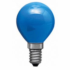 E14 Sphérique Couleur 240V Bleue 15w
