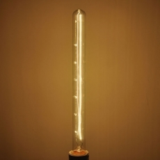 Ampoule E27 230V 40W Tube 28x300mm dorée filament carbone