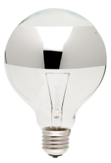 Lampe E27 230V 60W avec anneau argenté