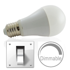 Ampoule E27 9W Led dimmable par simple switch