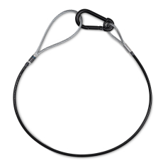 Elingue de sécurité pour projecteur câble 2mm longueur 65cm CMU 40kg grande boucle