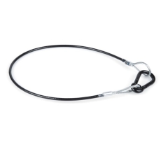 Elingue de sécurité longueur 60cm câble 3mm gainée noire CMU 70Kg