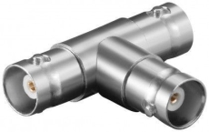 Connecteur BNC femelle vers 2 femelles en T