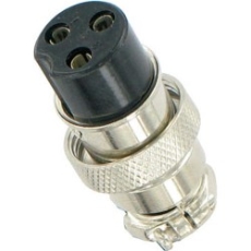 Fiche femelle GX16 3 points pour cordon