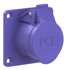 Embase encastrable femelle secteur NF 24V 16A avec volet IP44 2 pôles