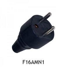 Prise male secteur noir 230V 16A