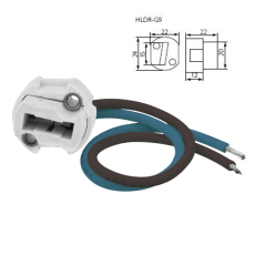Support pour lampe à douille G9 sur fils