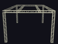 Grill complet ASD SZ 290 carré autoporté 9X6 m avec 2 médians Hauteur 4m
