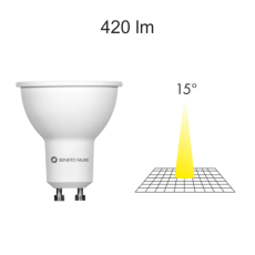 GU10 Led 7w 3000k 15 degres