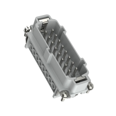 H-BE 16 SSDR EPIC - insert male 16 poles à vis type harting