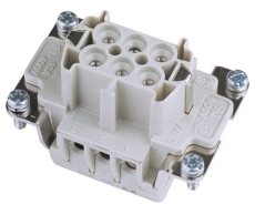 Insert femelle type Harting 6 pôles à vis
